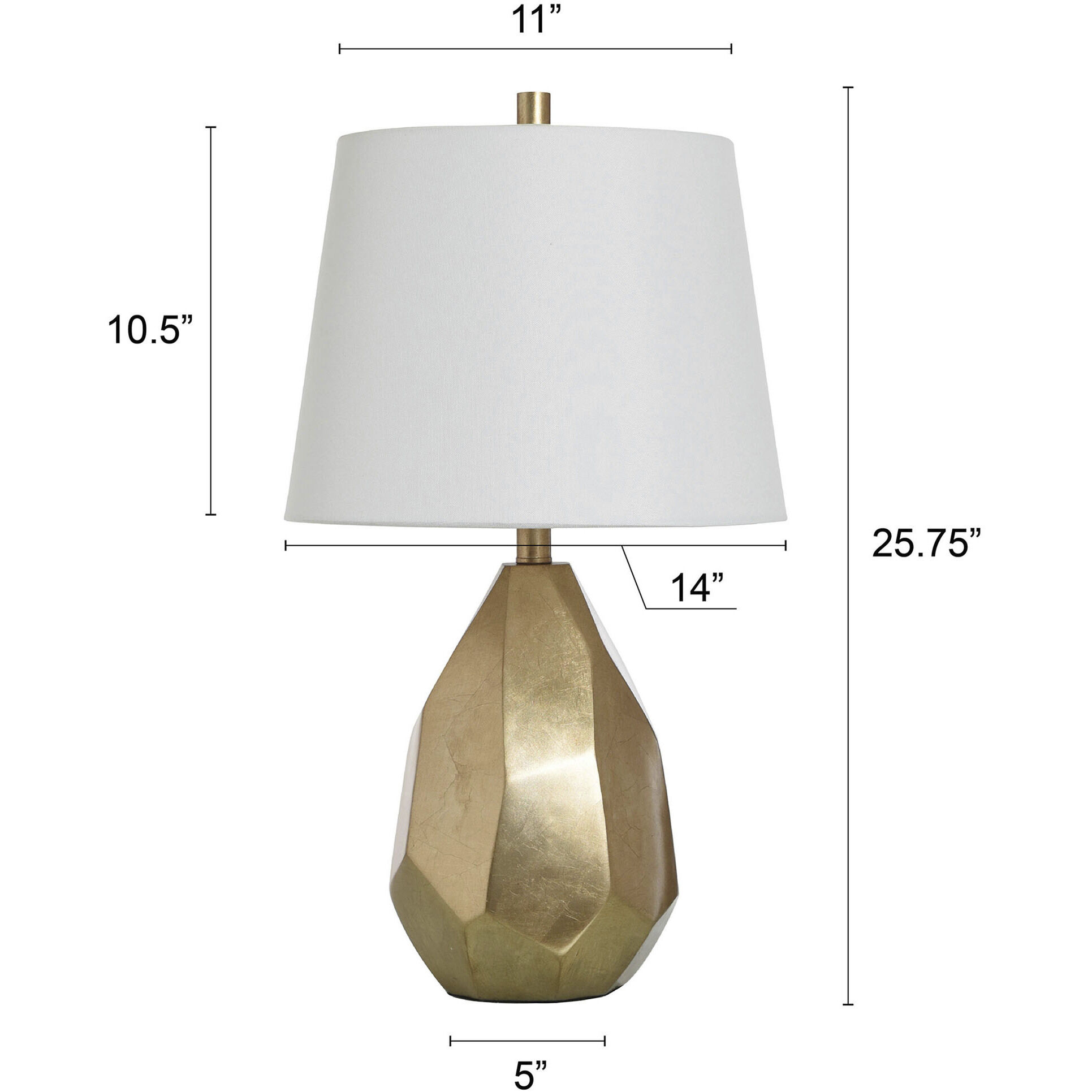 Signature 25 inch 100 watt Gold Table Lamp Portable Light