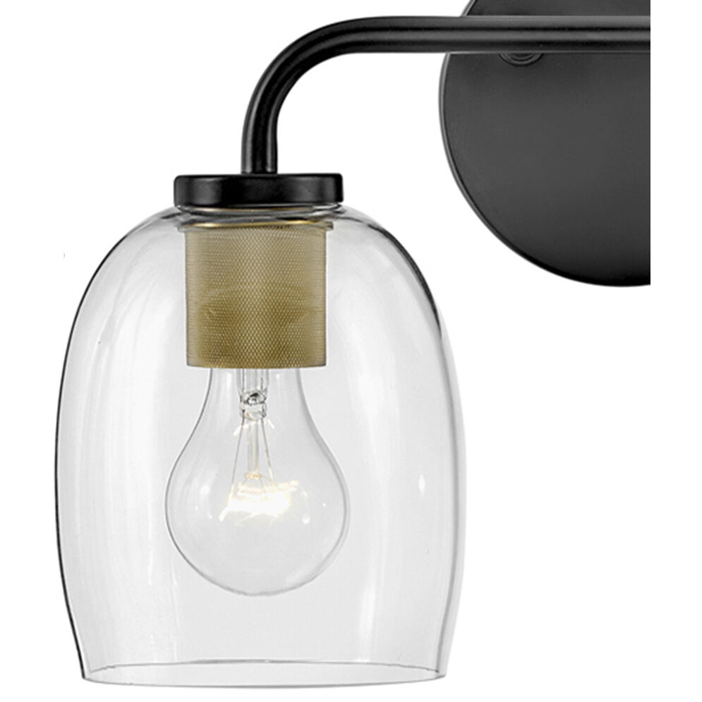 Percy LED 14.75 inch Black Bath Light Wall Light