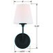 Sylvan Bath Sconce Wall Light in Black Forged