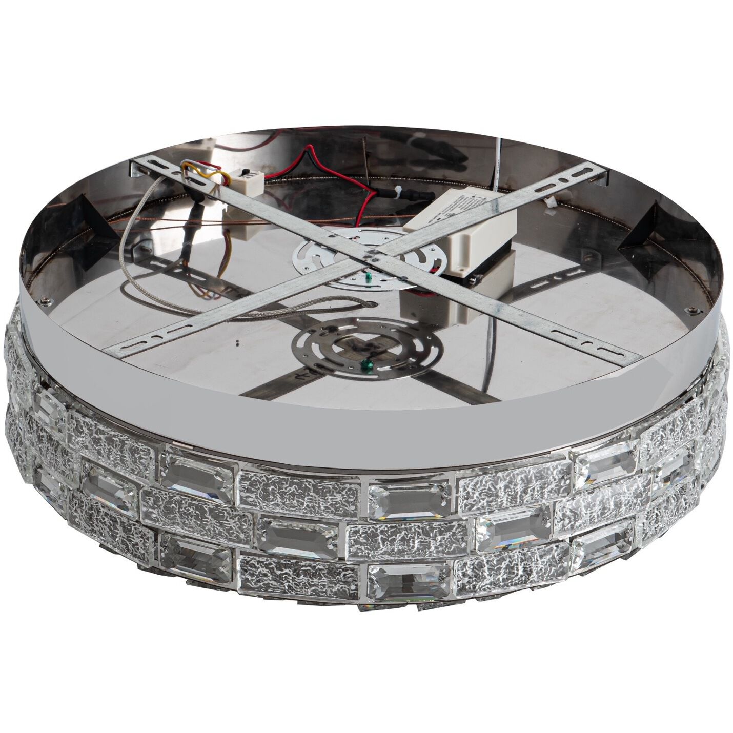 Elegance LED 19.69 inch Polished Nickel Flush Mount Ceiling Light