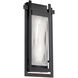 Haze 1 Light 16 inch Black Outdoor Wall Light