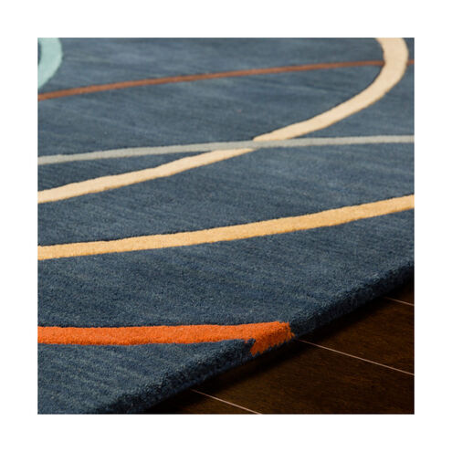 Forum 180 X 144 inch Navy/Burnt Orange/Dark Red/Olive/Dark Brown/Teal Rugs, Rectangle