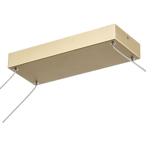 Minimalist LED 36 inch Soft Gold Linear Chandelier Ceiling Light