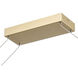 Minimalist LED 36 inch Soft Gold Linear Chandelier Ceiling Light