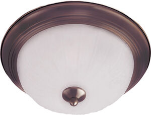 Essentials - 583x 3 Light 16 inch Oil Rubbed Bronze Flush Mount Ceiling Light