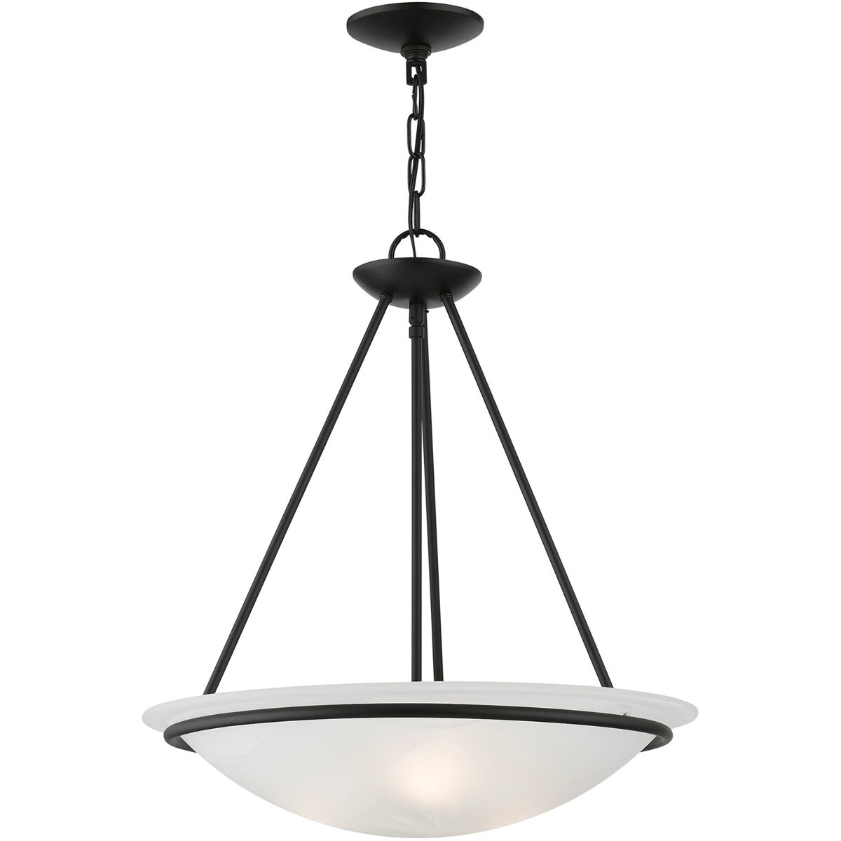 Newburgh 3 Light 20 inch Black Pendant Chandelier Ceiling Light
