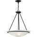 Newburgh 3 Light 20 inch Black Pendant Chandelier Ceiling Light