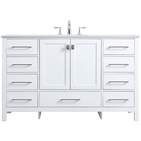 Irene 54 X 22 X 34 inch White Vanity Sink Set