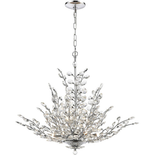 Crystique 9 Light 30 inch Polished Chrome Chandelier Ceiling Light