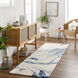 Kavita 96 X 30 inch Navy Rug in 2.5 x 8, Runner