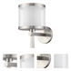 Lux 1 Light 8 inch Brushed Nickel Wall Sconce Wall Light