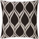 Somerset 22 X 22 inch Black and Off-White Pillow Cover