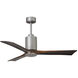 Atlas Patricia-3 52 inch Brushed Nickel with Walnut Tone Blades Ceiling Fan, Atlas