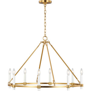 C&M by Chapman & Myers Marston 8 Light 32.75 inch Burnished Brass Chandelier Ceiling Light