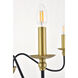 Rohan 4 Light 30 inch Matte Black and Brass Chandelier Ceiling Light in Brass and Black