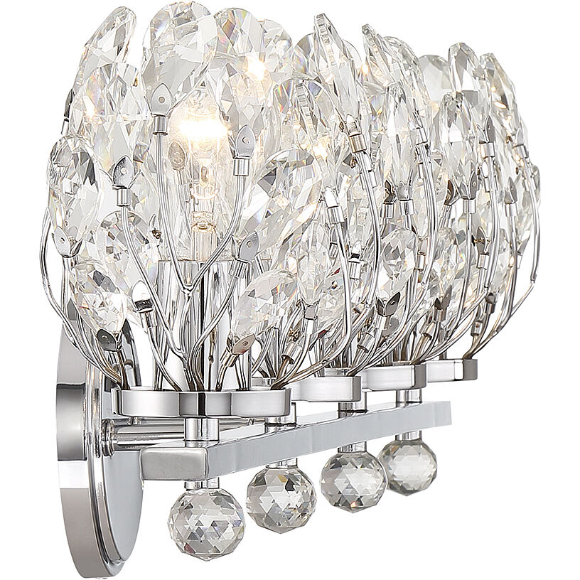Moreno 4 Light 31 inch Polished Chrome Bathroom Vanity Light Wall Light