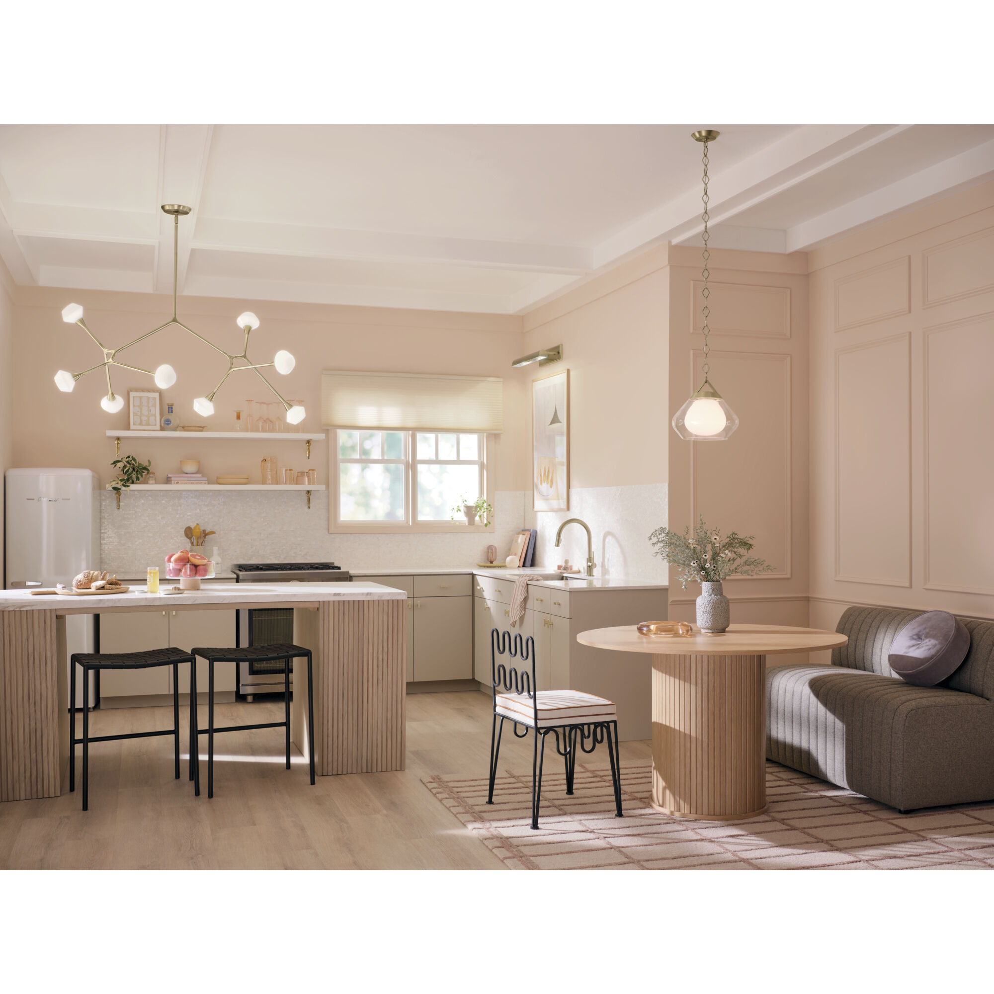 Cassius 8 Light 32 inch Champagne Bronze Chandelier Ceiling Light, Convertible