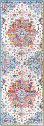 Iris 90 X 30 inch Light Blue Rug in 2.5 x 8, Runner