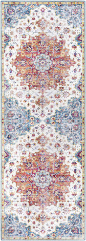 Iris 90 X 30 inch Light Blue Rug in 2.5 x 8, Runner