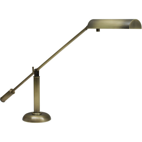 House of Troy Grand Piano 21 inch 50 watt Antique Brass Piano/Desk Lamp Portable Light PH10-195-AB - Open Box