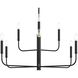 Reines 9 Light 32 inch Matte Black Chandelier Ceiling Light