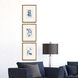 Geometrics Collection Blue Framed Art