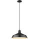 Alcove 1 Light 16 inch Matte Black Pendant Ceiling Light