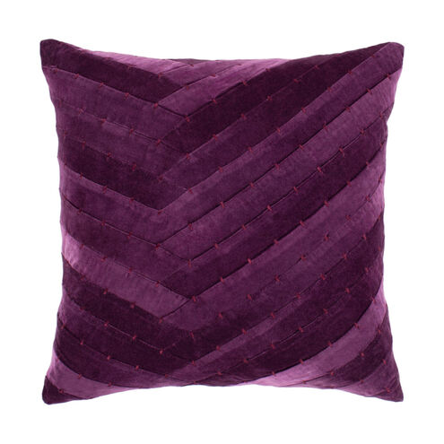 Aviana 22 X 22 inch Dark Purple Pillow Kit, Square