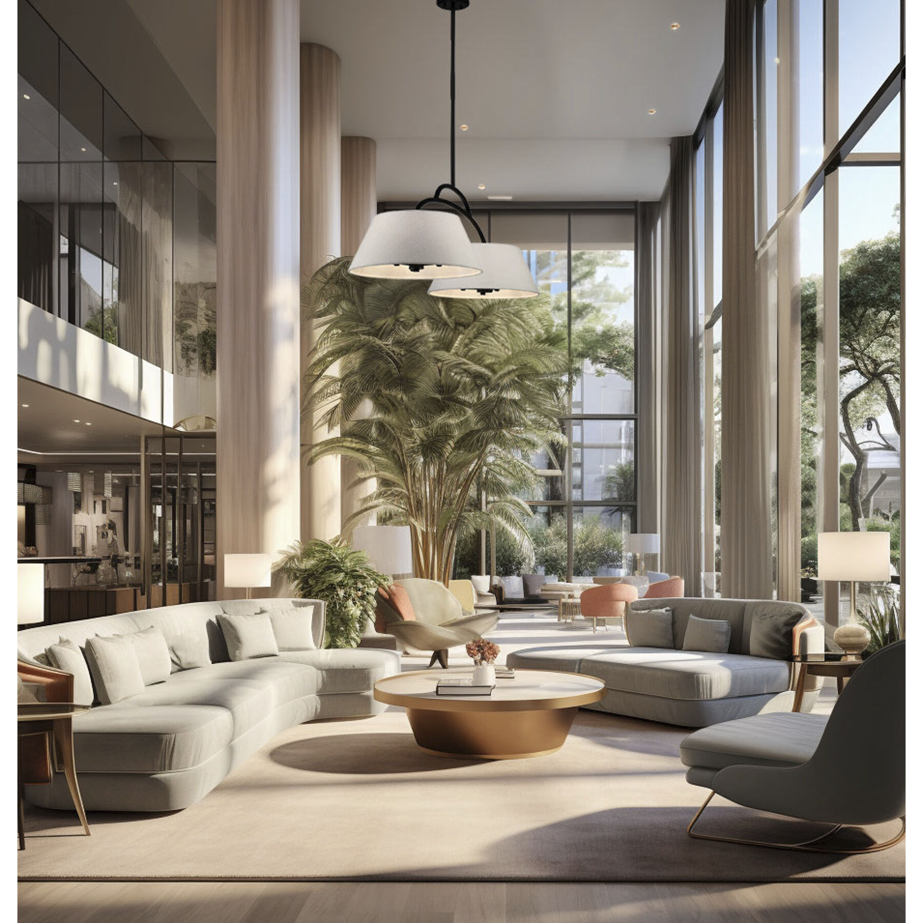 Headington 6 Light 48 inch Coal Island Light Ceiling Light