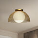 Alora Mood Haven 1 Light 12.63 inch Gold and Opal Matte Glass Flush Mount Ceiling Light