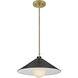 Milo LED 16 inch Lacquered Brass with Black accents Pendant Ceiling Light