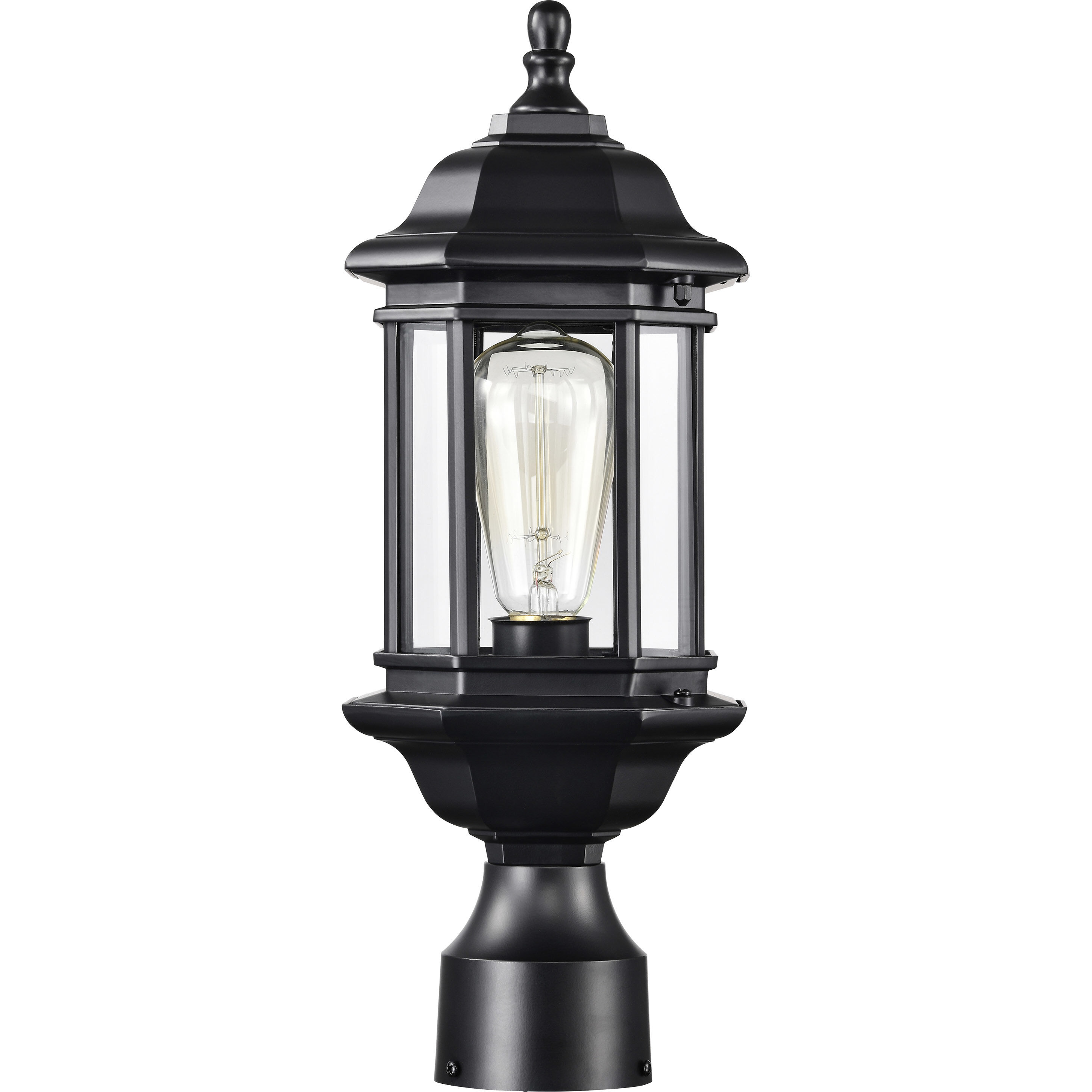 Hopkins 17 inch Matte Black Post Lantern, Small