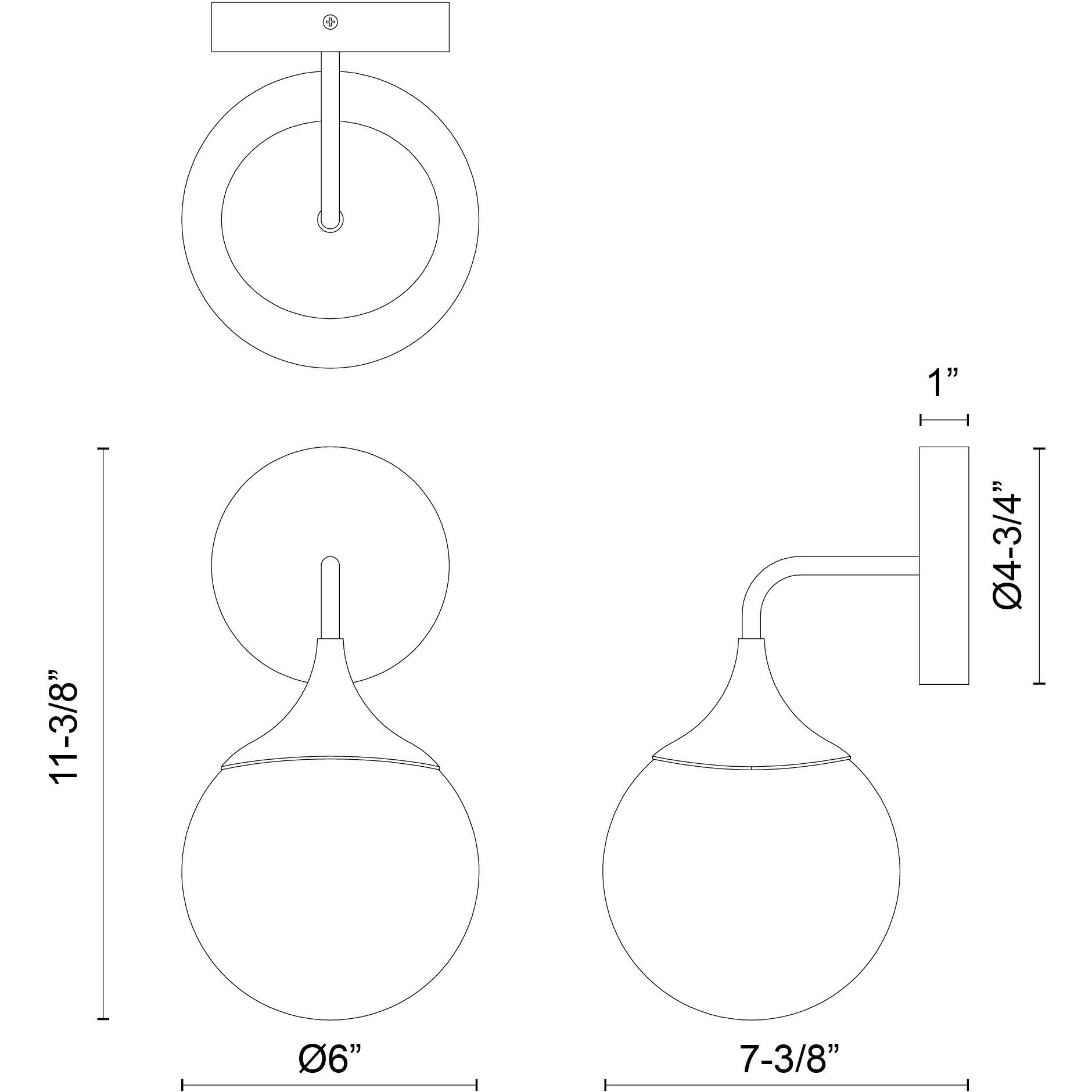 Alora Mood Nouveau Wall/Vanity Light Wall Light in Aged Gold