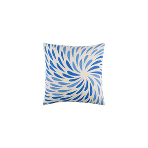 Eye Of The Storm 20 X 20 inch Dark Blue and Bright Blue Throw Pillow