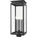 Nova 4 Light 26.75 inch Black Outdoor Post Mount Fixture