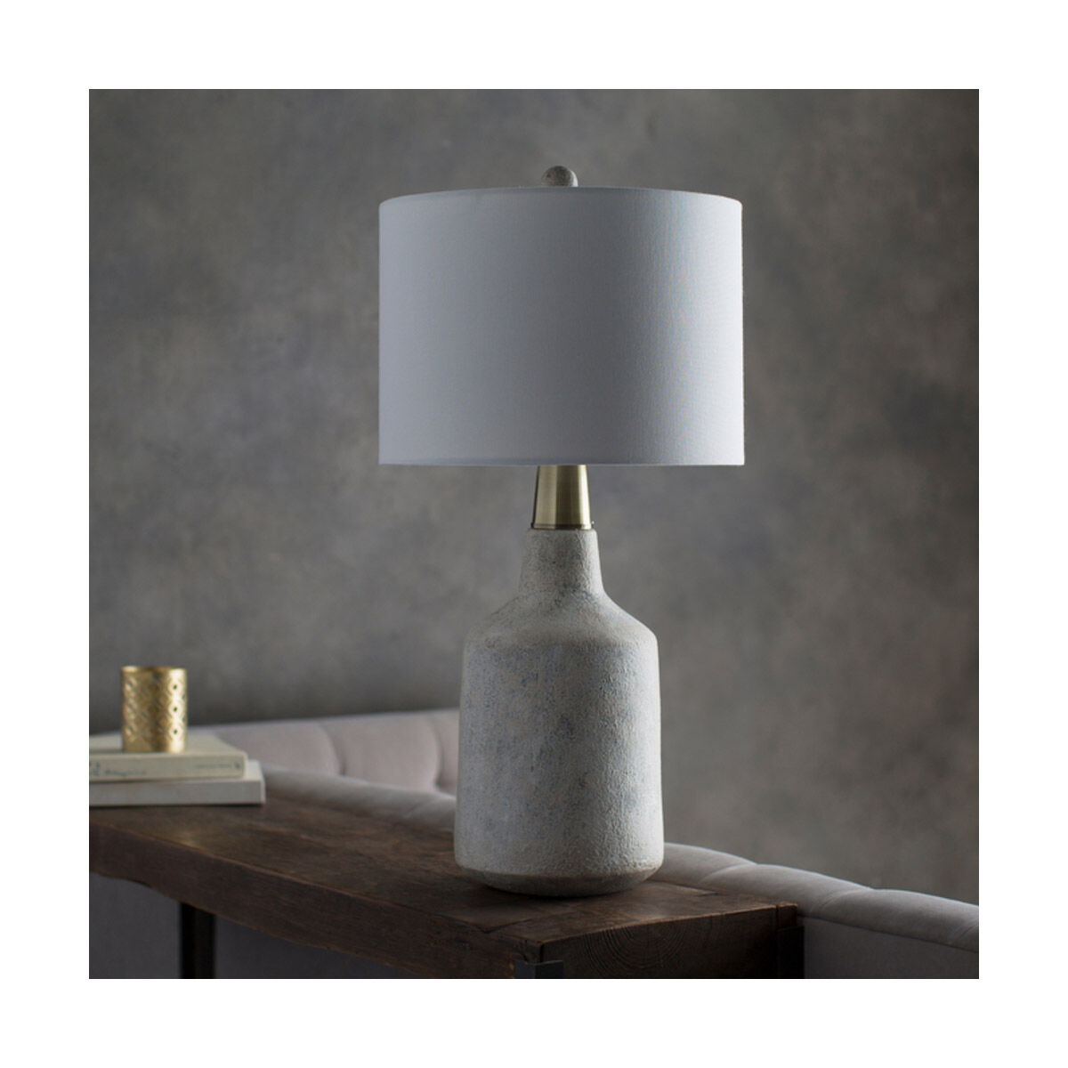 Phoenix 28.25 inch 100 watt White Table Lamp Portable Light