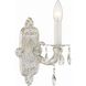 Paris Market Sconce Wall Light in Clear Hand Cut, Antique White