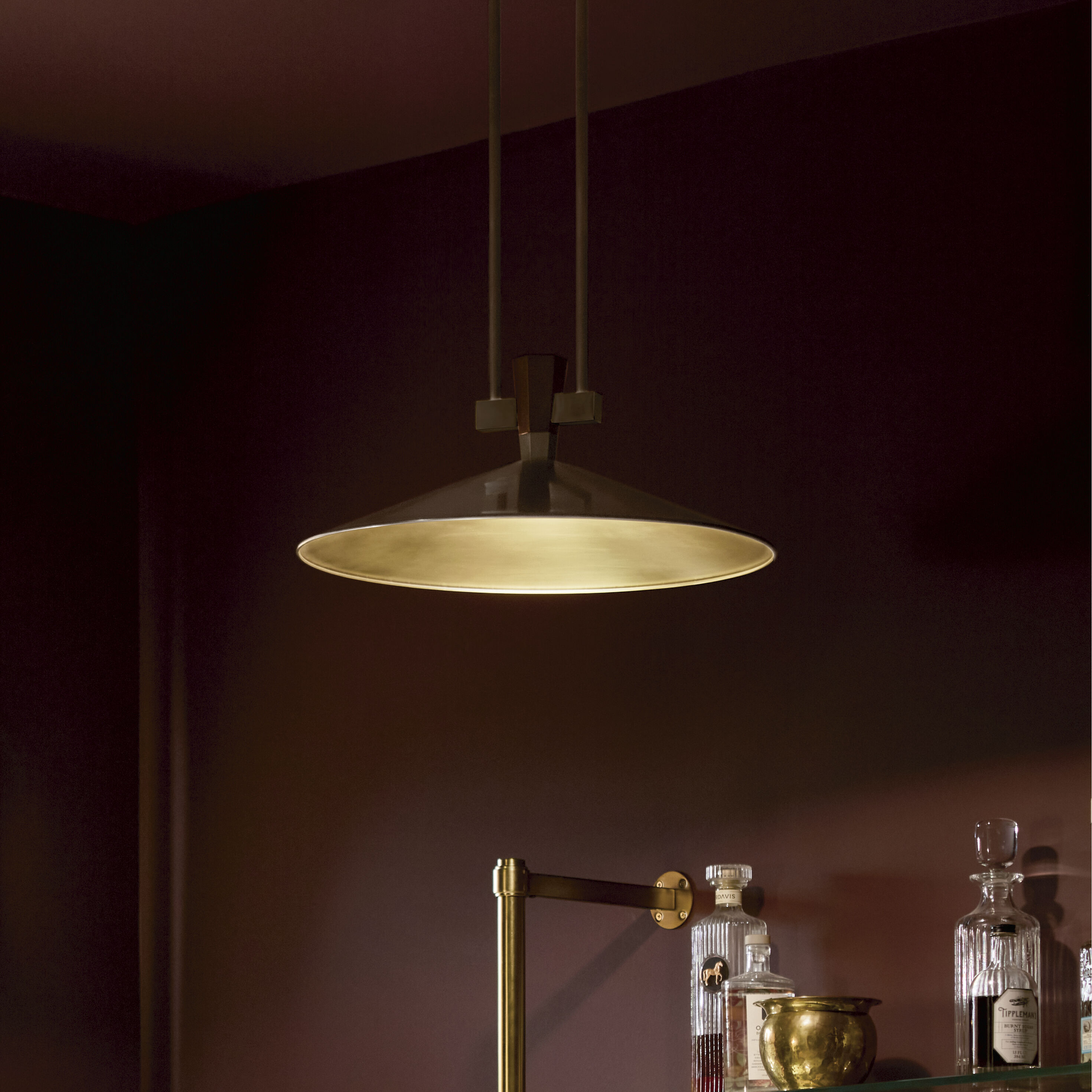 Tenon LED Lacquered Bronze Pendant Ceiling Light