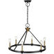 Notting Hill LED 26 inch Black and Brushed Brass Chandelier Ceiling Light