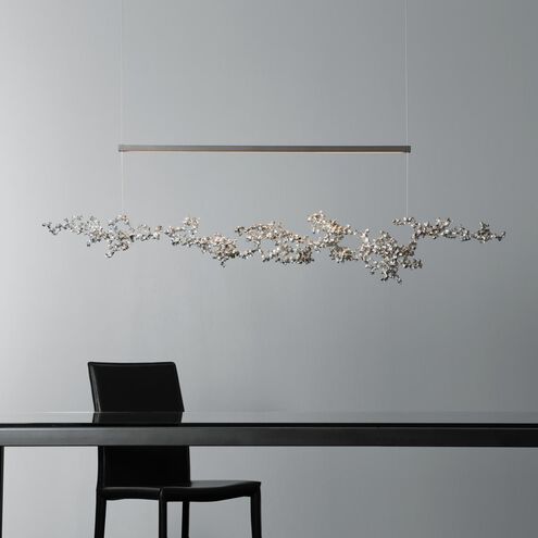 Art + Alchemy Coral LED 9 inch Modern Brass with Sterling Pendant Ceiling Light