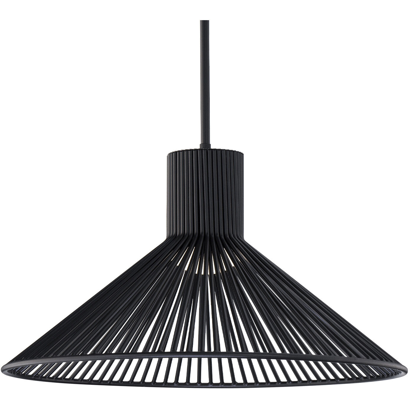 Cappe LED 21 inch Black Pendant Ceiling Light in 2700K, dweLED