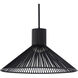 Cappe LED 21 inch Black Pendant Ceiling Light in 2700K, dweLED