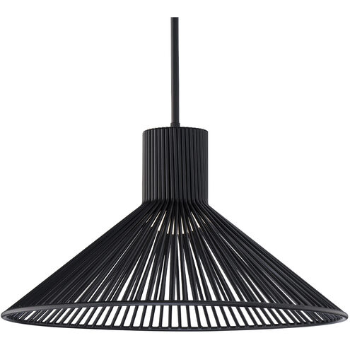 Cappe LED 21 inch Black Pendant Ceiling Light in 3500K, dweLED