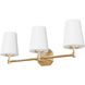 Nolita 3 Light 24.5 inch Alturas Gold Vanity Light Wall Light