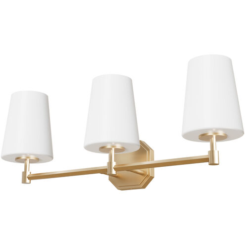 Nolita 3 Light 24.5 inch Alturas Gold Vanity Light Wall Light