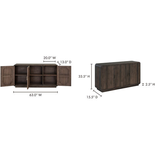 Monterey 63 X 16 inch Brown Sideboard