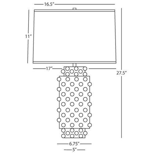 Dolly 27.5 inch 150.00 watt Cobalt Glazed Textured Ceramic Table Lamp Portable Light in Fondine