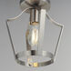 Arden 1 Light 9.5 inch Satin Nickel Semi-Flush Mount Ceiling Light