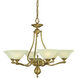 Fin De Siecle 6 Light 31 inch Brushed Brass Dining Chandelier Ceiling Light