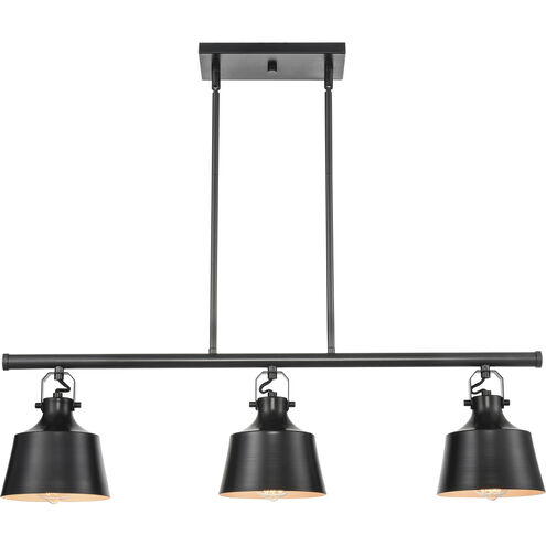 Auralume Provin LED 35.5 inch Matte Black Island Light Ceiling Light